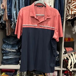 Travis Mathew polo XL navy and reddish color
